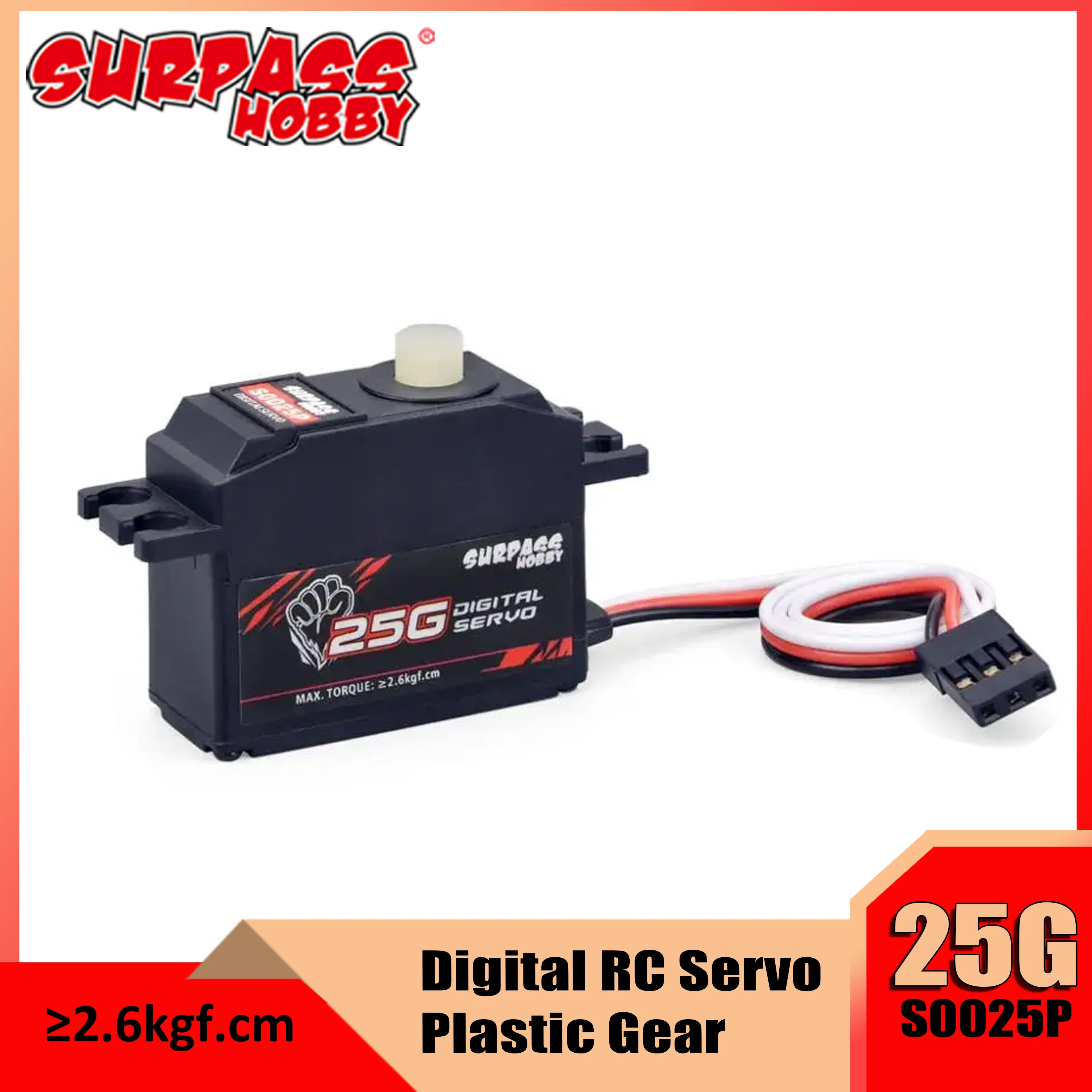 Übertreffen Hobby 25g Servo Kunststoff Zahnrad 2,3 kg digitale Servos für RC Auto Flugzeug Roboter RC Autos Flugzeug Spielzeug Modell Zubehör