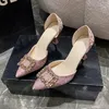 Frauen High Heel Pumps 6 cm/9 cm Spitz Stiletto Niedrigen Absatz frauen Schuhe Büro Dame Strass Schuhe rosa Heels Hochzeit