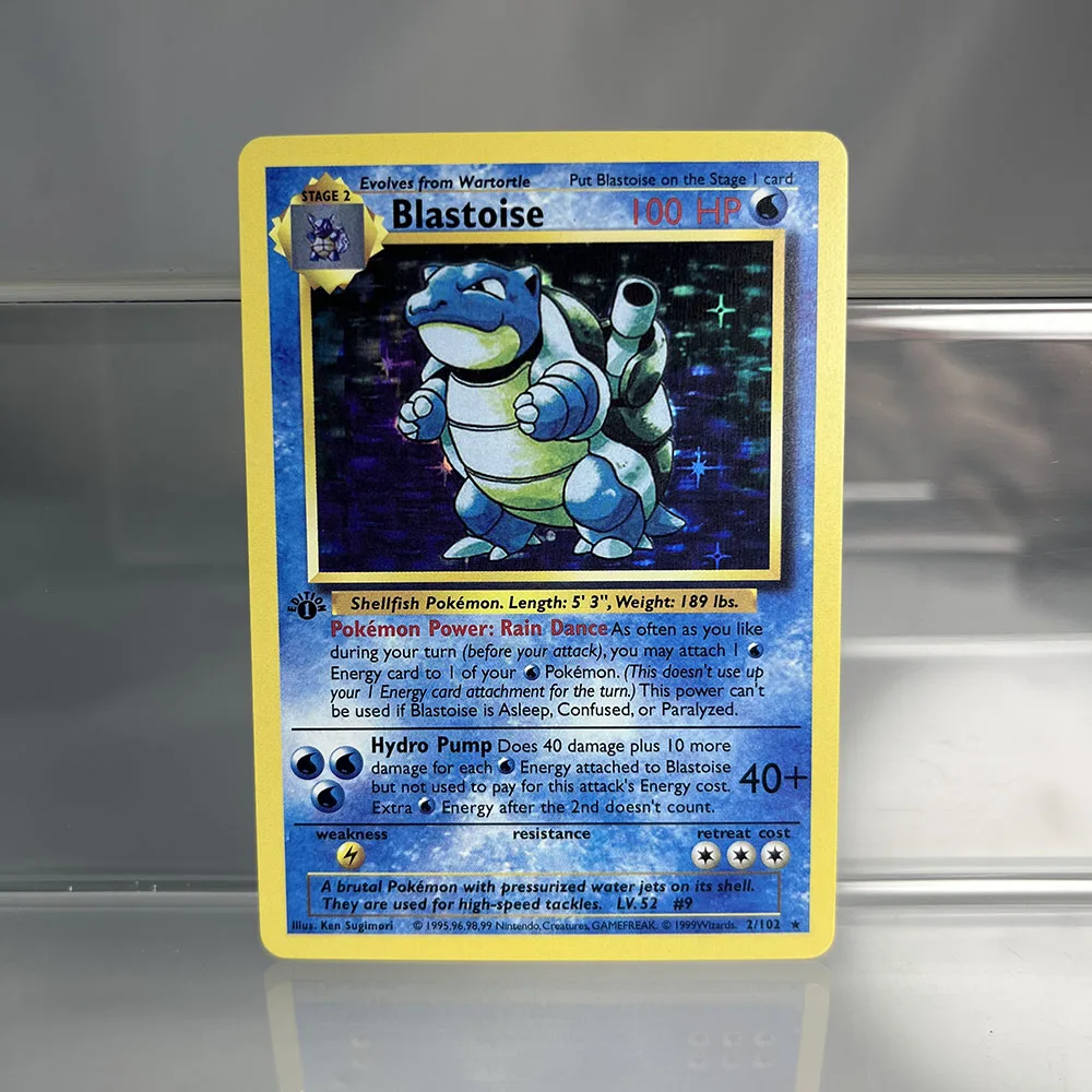 Carte PKM 1a edizione Charizard Blastoise Pikachu 1996 Celebrazioni Carte a foil singola Carte da gioco Carte proxy PTCG