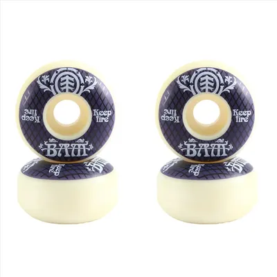KEEPFIRE 4Pcs Skateboard Wheels 54mm PU Hardness Skate Board 85A Longboard Wheels for Street Longboard Skate Deck Wheel