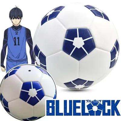 BLUE LOCK Isagi Yoichi Soccer Balls Size 5 Children PU Material Seamless Goal Team Outdoor Match Game Football