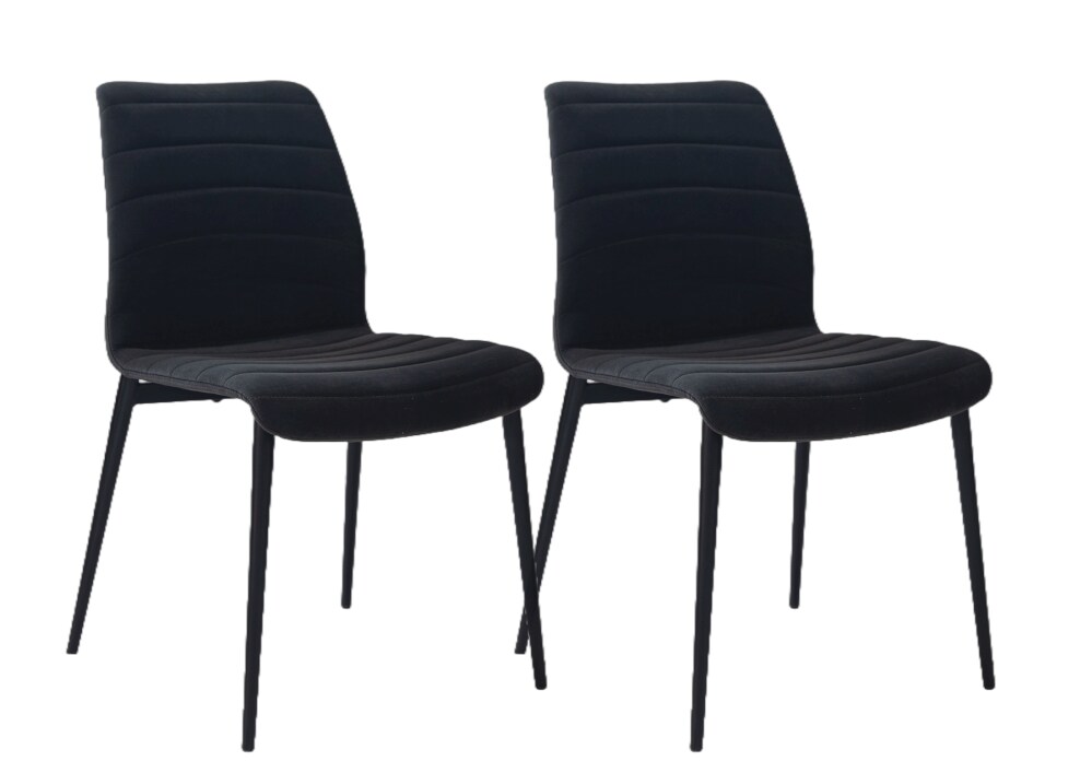 METRO PROFESSIONAL Gepolsteter Restaurantstuhl Cadiz 2er Set, Stahl/Kunstleder, schwarz Image