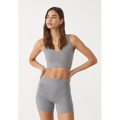Stradivarius Basic seamless shorts Grey melange XL