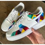 Benutzerdefinierte Nike Air Force 1 'Colour Prism' / Handbemalt / Mehrfarbige Sneakers / Personalisierte AF1 Sneakers / Geschlechtsneutrale Sneakers /