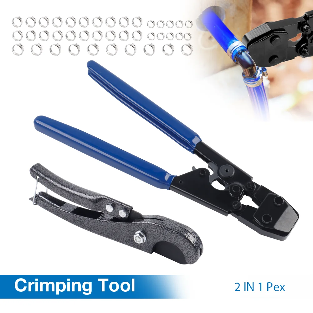 Stufenlose Crimpzange mit einem Ohr, Reparatur von HVAC-Rohren, Sanitär, elektrische Installationen, 5/8-Zoll- bis 1-Zoll-Crimpwerkzeug für Rohre aus Kohlenstoffstahl