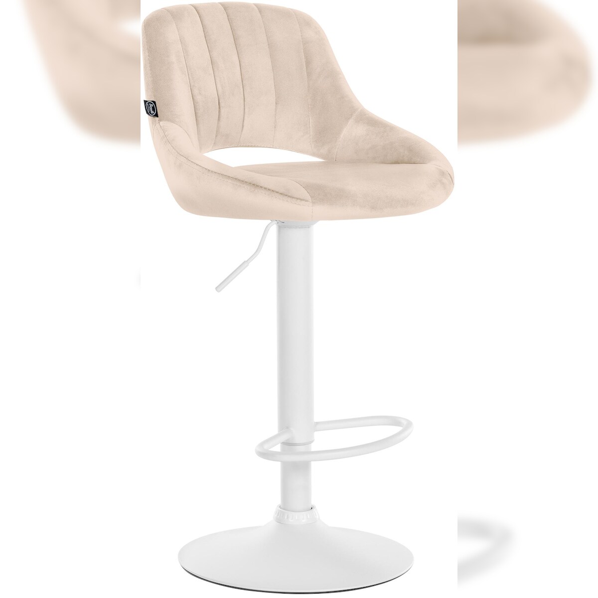 CLP Barhocker Milet Samt creme/weiß Image