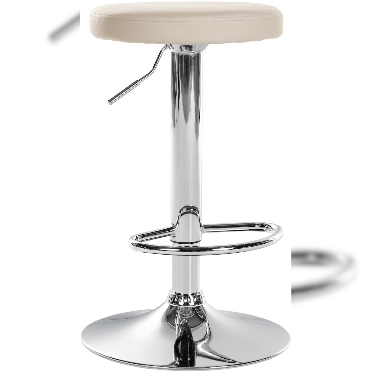 CLP Barhocker Ponte Kunstleder-Bezug creme/chrom Image
