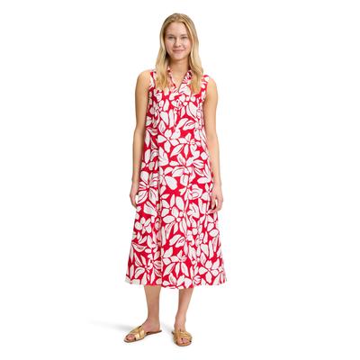 Hemdblusenkleid VERA MONT "Vera Mont Hemdblusenkleid mit Knopfleiste", Damen, Gr. 38, Normalgrößen, rot (rot, weiß), Obermaterial: 97% Baumwolle, 3% Elasthan., feminin, figurumspielend kurz, ohne Ärmel, Kleider, Druck Image
