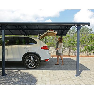 Einzelcarport PALRAM - CANOPIA "arcadia", grau (anthrazit), H: 194cm, Carports, wartungsfrei