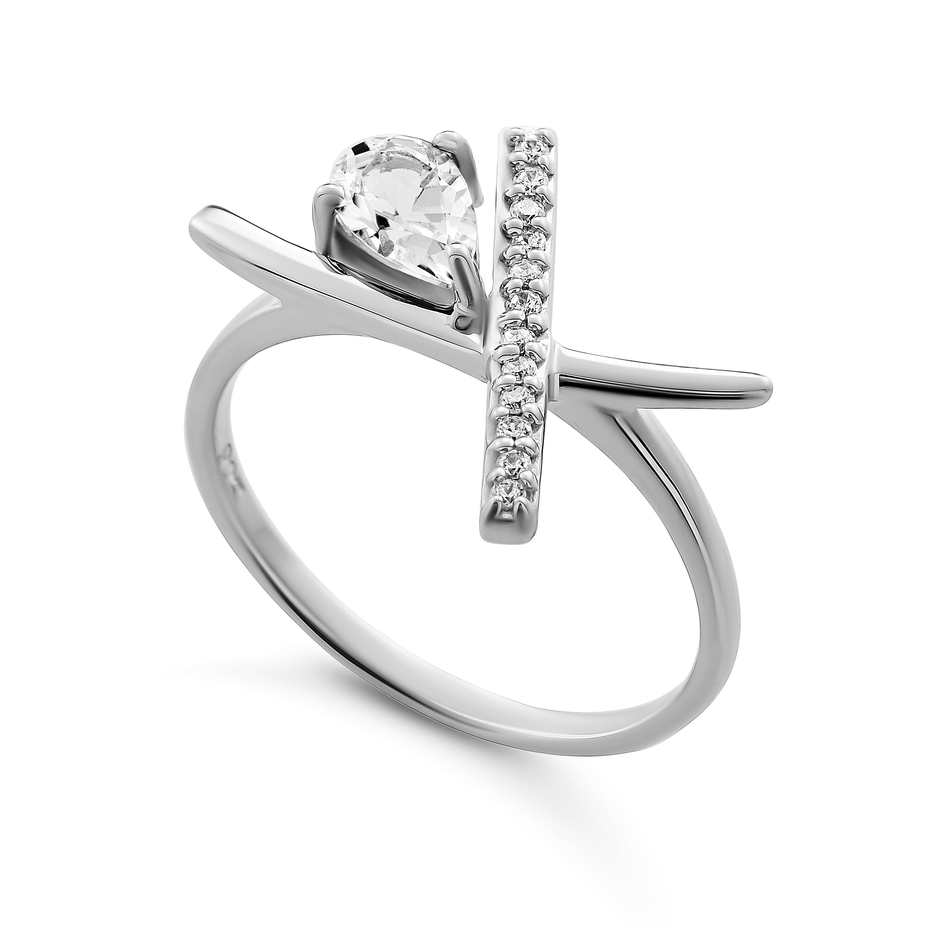 Orphelia 'Charlotte' Damen-Ring aus 925er Sterlingsilber – Silber ZR-7580/W