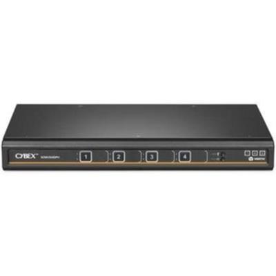 Avocent Vertiv Cybex Secure MultiViewer KVM Switch - 4 port - NIAP Approved - Dual AC - Secure Desktop KVM Switches - Secure KVM Switch - Dual Head - NIAP Certified
