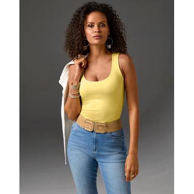 Boston Proper - Pale Banana Yellow - So Modern Scoop Neck Tank Top - XS