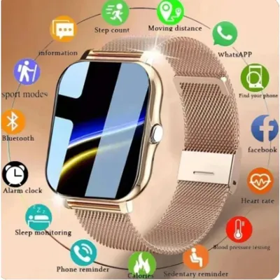 Smart watch for android phone.1.44 inch color screen full touch bluetooth call smart watch magnetic
