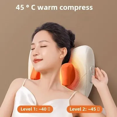 JAIYORL Trapezius Electric Massage Pillow Wireless Car And Home Massager Heating Waist Neck Leg