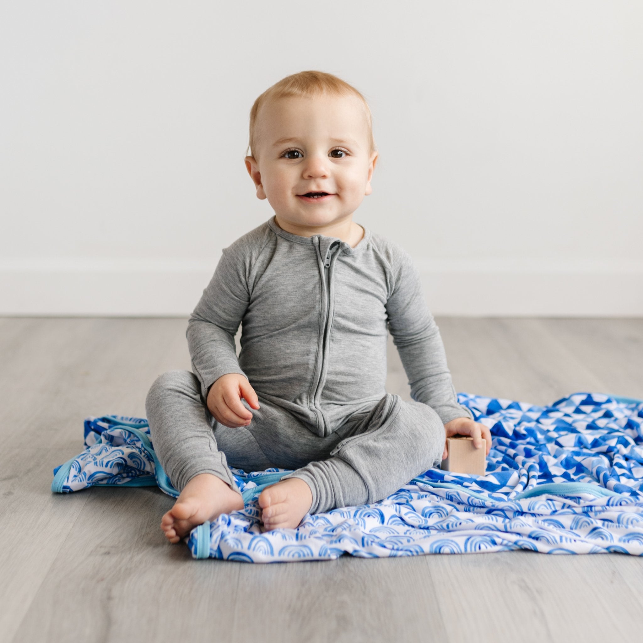 Heather Gray Zippy - 18-24 months