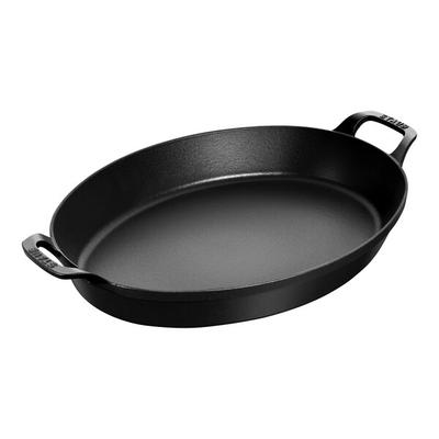 Staub 3.9 Qt. Black Enameled Cast Iron Oval Baking Dish 1003788