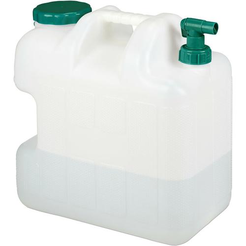 Relaxdays Bidon d’eau avec robinet, 25 litres, plastique sans BPA, couvercle, poignée, réservoir,