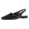 Slingpumps GABOR, Damen, Gr. 38, schwarz, Nappaleder, unifarben, elegant, Schuhe, Blockabsatz, Abendschuh, Businessschuh, elastisches Fersenriemchen