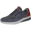 Sneaker WALDLÄUFER "K-Fabian", Herren, Gr. 7,5 (41), bunt (dunkelblau, cognac), Nubukleder, Glattleder, kontrastfarbene Details, casual, Schuhe, in Weite H (= sehr weit), Freizeitschuh, Halbschuh, Schnürschuh