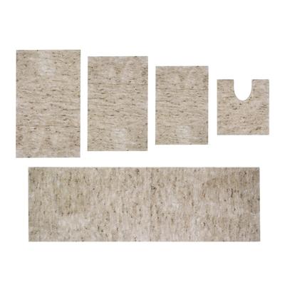 Home Weavers Cloud Comfort 100% Microfiber Bathroom Rug, Non Slip Bath & Water Absorbent Soft Bath Mat - 5 PC Set
