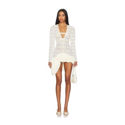 Draped Lace Dress - White - YUHAN WANG Dresses