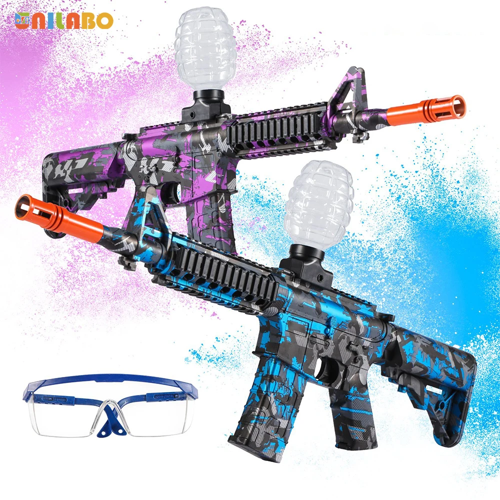 M4A1 Elektrische Gel-Ball-Blaster-Spielzeugpistole, wiederaufladbar mit hoher Geschwindigkeit, Sommerspaß im Freien, Familienpool-/Grillspiele, Geschenk (keine Kugeln) Image
