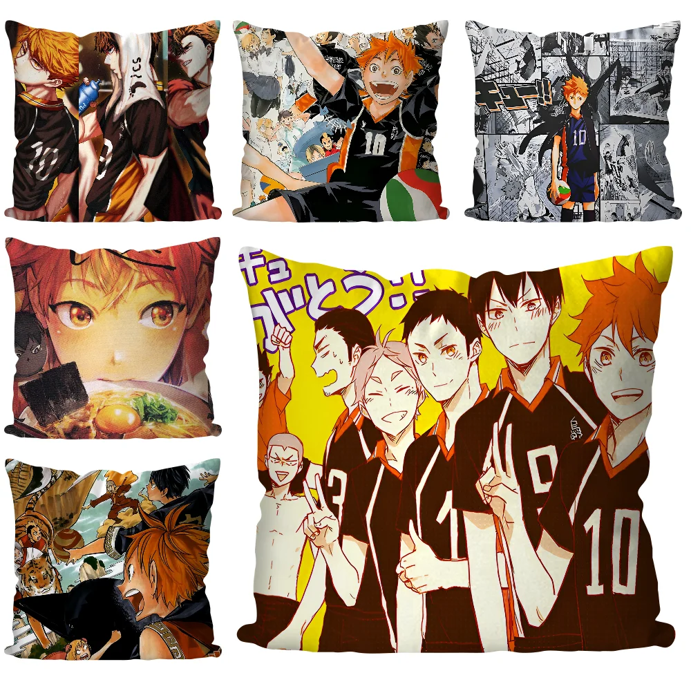 1pc Anime Haikyuu Kissen Fall Quadrat Kissen Schlafzimmer Sofa Freizeit Komfort Kissen Auto Wohnzimmer Hause Dekoration Image