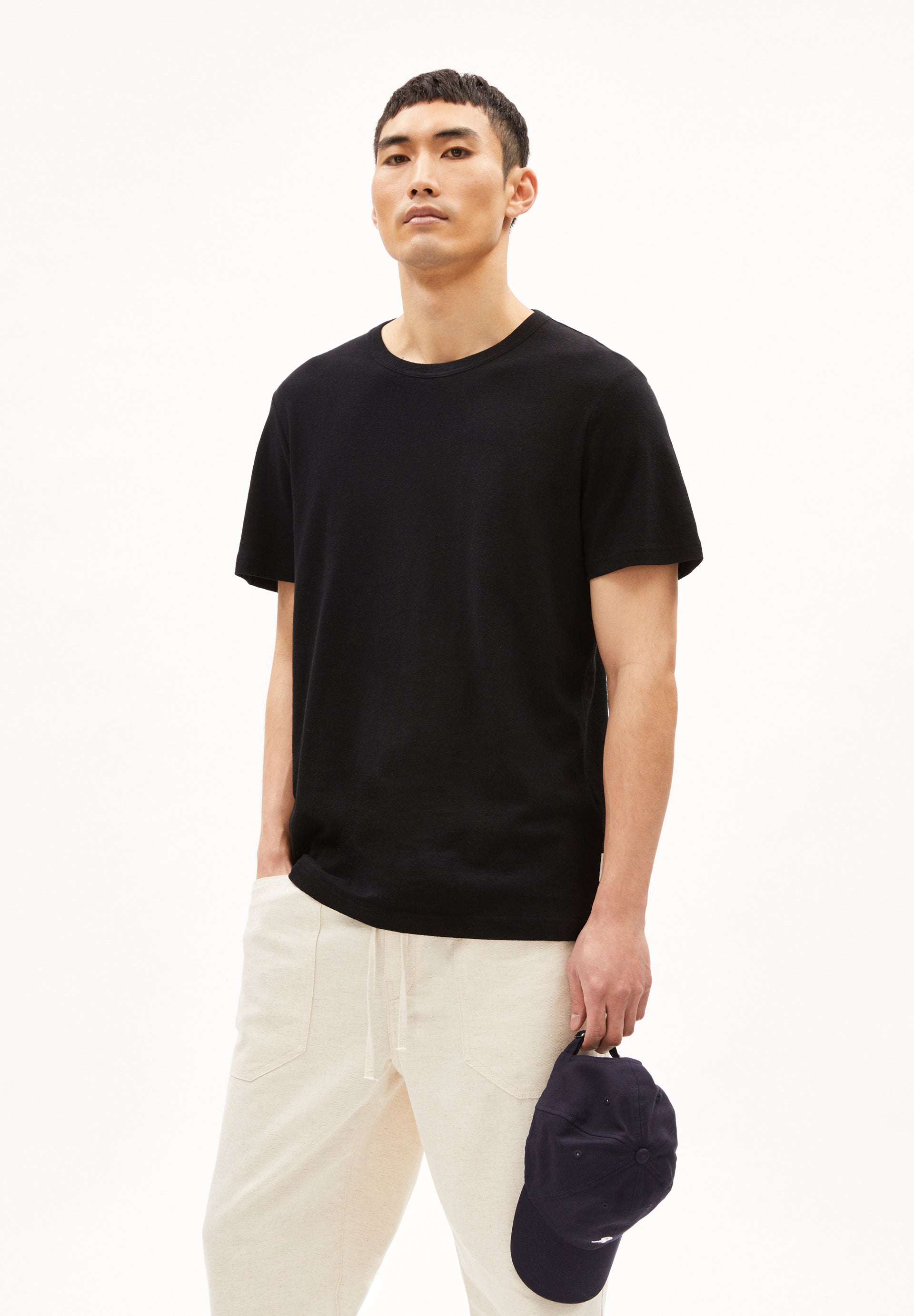 MAARKOS LINO | T-Shirt aus Leinen-Mix - schwarz (L) Image
