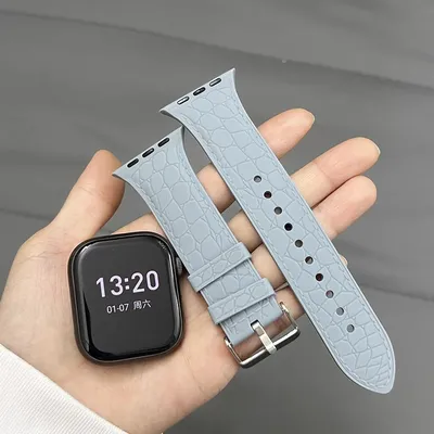 Silikonbänder für Apple Watch Band 40 mm 44 mm 46 mm 41 mm 45 mm 42 mm 49 mm Sportarmband Correa Image