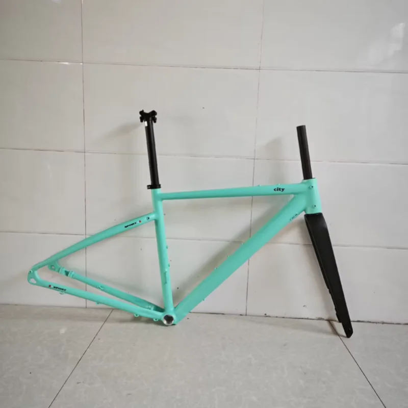 Gravel Bike Frameset Aluminiumlegierung Gravel Fahrradrahmen Langstrecken-Fahrradrahmen 700x40C Steckachse Fahrradräder Image