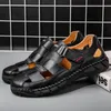Neue klassische Herren-Sandalen, Sommer, weiches Leder, Strandsandalen, Herren, Outdoor, lässig, leicht, Sandale, modische Herrenschuhe, Größe 38–48