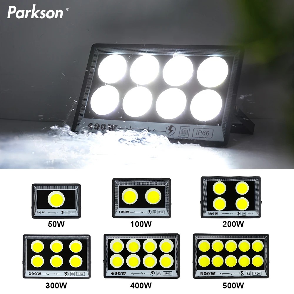 LED-Flutlicht, 50 W, 100 W, 200 W, 300 W, 500 W, IP65, wasserdicht, für den Außenbereich, Gartenprojektor, Beleuchtung, Strahler, Straßenlaterne, LED-Flutlicht