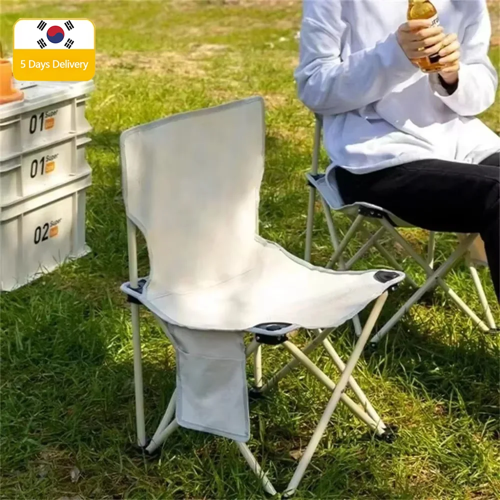 Outdoor-Klappstuhl, Picknick-Camping mit Rückenlehne, Strand, tragbarer Klapphocker mit Seitentaschen, Freizeit-Kunst-Skizzestühle