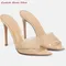 Concise Slippers For Women Pointed Toe Slip On Mules Office Lady Stiletto High Heel Spring Summer