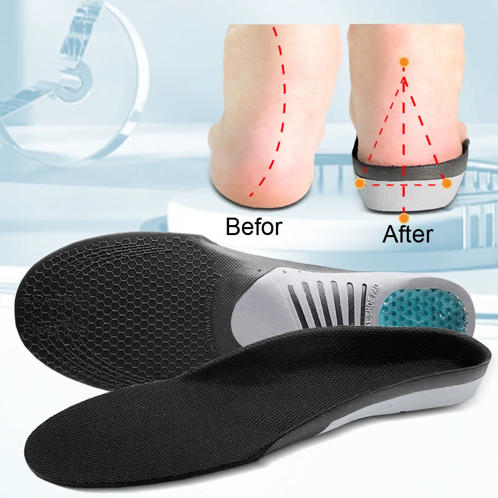 1 Paar 3D-Bogen Premium-Sporte in lagen mit Fuß gewölbes tütze, stoß dämpfender Silikon ferse für Fuß gewölbe mit flachen Füßen Image