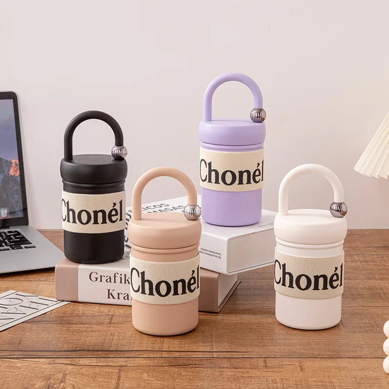 Kaffeebecher aus Edelstahl 316, 400 ml, isolierte Reisebecher für Frauen, auslaufsichere Isolierflasche, minimalistische Heiß-/Kalt-Geschenkbecher Image