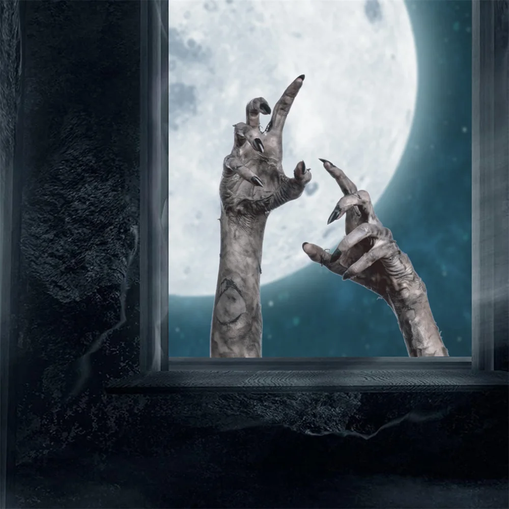 1pc Halloween Ghost Hand Aufkleber 3d gruselige Ghost Hand Fenster Tür Wanda uf kleber haftet Poster Halloween Party Dekor liefert Image