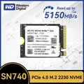 Western Digital WD SN740 2TB 1TB SSD M.2 2230 Gen4 PCIe 4.0 X4 NVMe Unità a stato solido per Steam Deck Microsoft Surface ProX