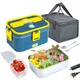 Lunch Box elettrico da 1,8 litri 60W per alimenti riscaldati 12V-24V 2 in 1 scaldavivande portatile per auto/camion/casa scatola di riscaldamento auto in auto