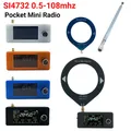 SI4732 Mini radio tascabile da 0,5-108 mhz LSB USB AM FM Radio FM/AM con antenna da 2 pezzi Ricevitore radio per tutte le bande HF SW MW VHF Radio