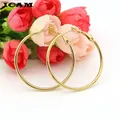 ICAM-Boucles d'oreilles créoles en or carillon vintage pour femmes, déclaration bohème, boucle d'oreille créole ronde géométrique, bijoux piercing