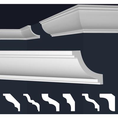 Stuckleisten xps Styropor weiß 2 Meter Deckenleisten Wandleisten E-Leisten Modelle: E-26 / 73x79mm, Image