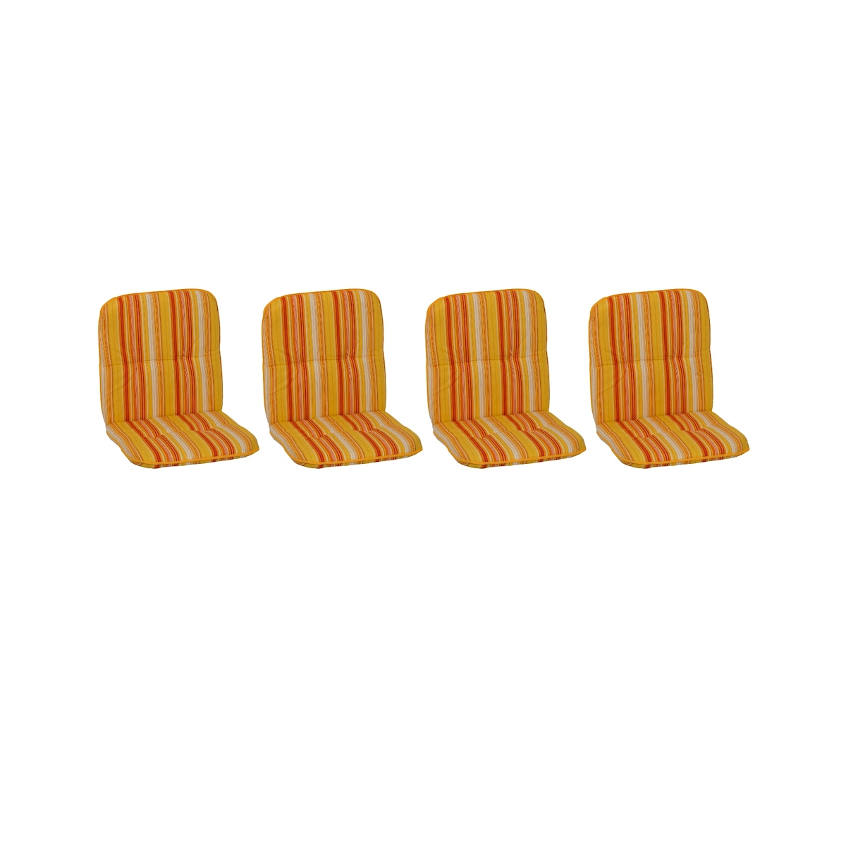 beo 4er Set - Paspelauflage Niedriglehner Edremit orange gelb weiß gestreift Image