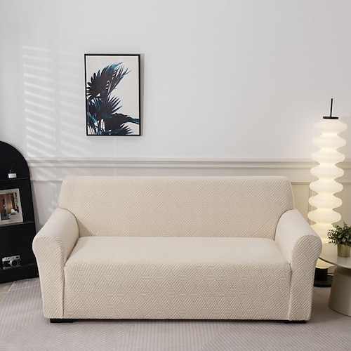 Elastischer Sofabezug aus Jacquardgewebe, Stretch-Couchbezug, L-förmige Sofa-Schonbezug, Eckbezug für Wohnzimmer, 1/2/3/4 Sitze Image