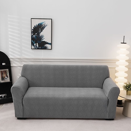 Elastischer Sofabezug aus Jacquardgewebe, Stretch-Couchbezug, L-förmige Sofa-Schonbezug, Eckbezug für Wohnzimmer, 1/2/3/4 Sitze Image