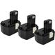 Vhbw - 3x batteria compatibile con Hitachi wr 14DM, wr 14DMB, wr 14DH, wr 14DL, wr 14DMK, wr 14DMR