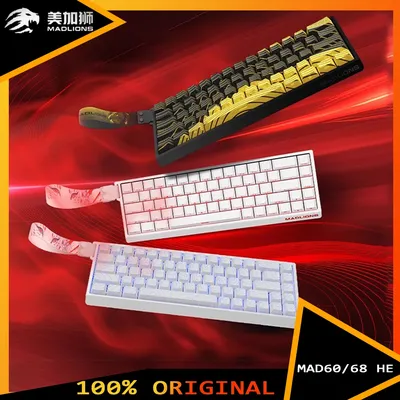 Madlions Mad 60He Magnetic Switch Mechanical Keyboard MAD68 Wired Keyboard Mad60he Custom MAD68he