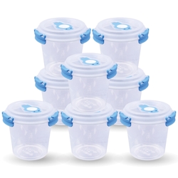 Bestlivings Frischhaltebox 0,64L - Joghurt im Set Blau - 8er Pack ( 8 Stück ) Image