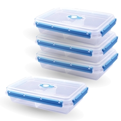 Bestlivings Frischhaltebox 2L - Brotdose im Set Blau mit Trenner - 4er Pack ( 4 Stück ) Image
