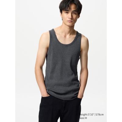 Uniqlo - Dry Ribbed Vest Top - Dark Grey - XXL